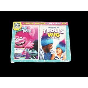 NIB Trolls DVD & Wig Sealed Sing Along Incl. Children's Collectable Anna Kendric